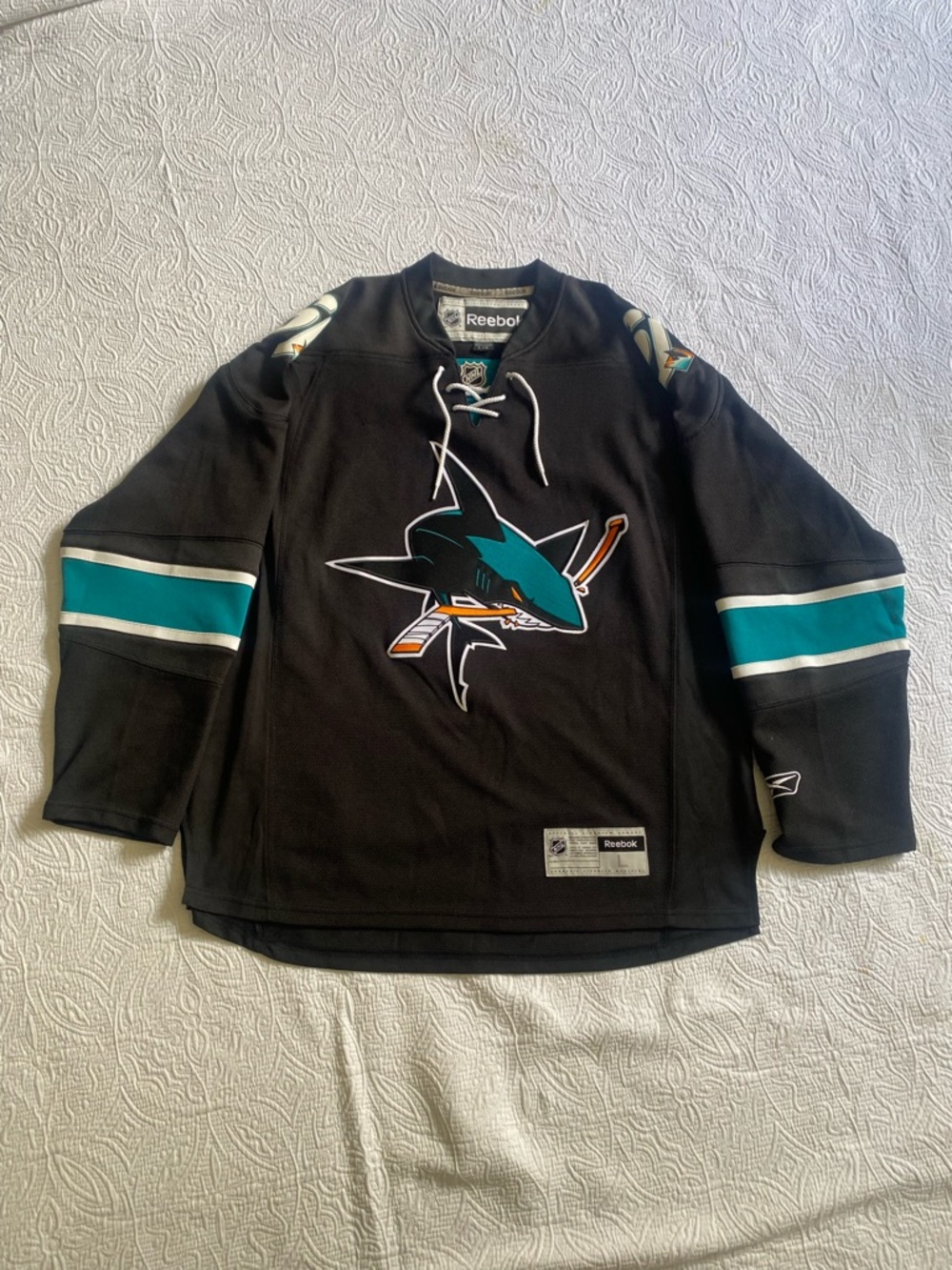 Reebok Black NHL Licensed San Jose Sharks Jersey
